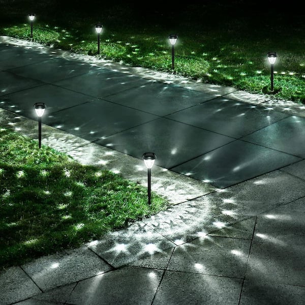 OGETFUUR 10-Pack Super Bright Solar Lights, LED Landscape Lighting