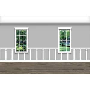 .75 in. D x 36 in. W x 92 in. L Unfinished Aspen Wood Breanna Wainscot Kit Panel Moulding