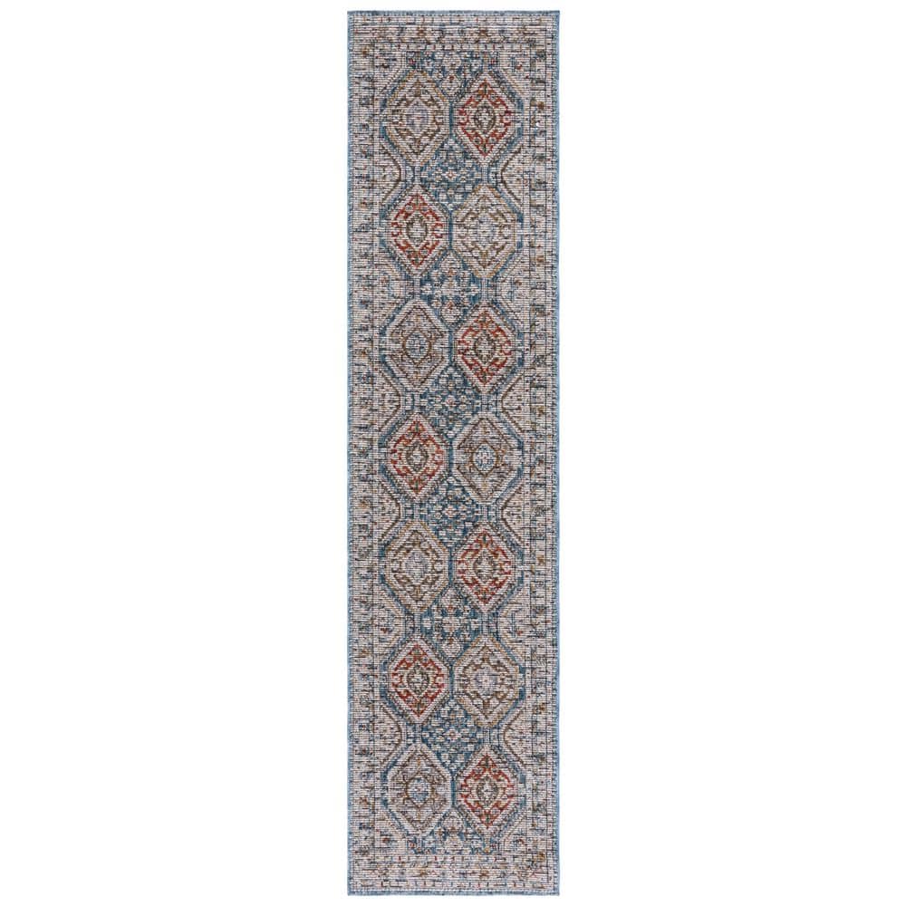 Sierra 2 ft. x 9 ft. Ivory/Blue Ornate Border Runner Rug price history on PriceWatchPro