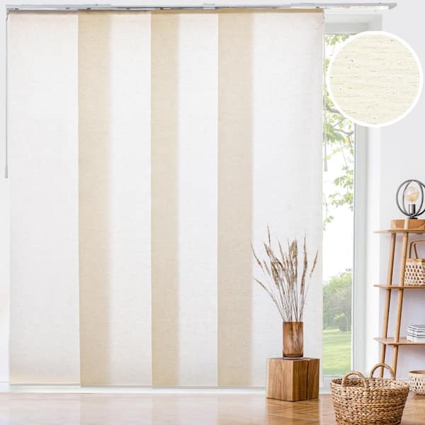 Chicology Country Cut To Size Ivory, Sliding Door Panel Track Blinds