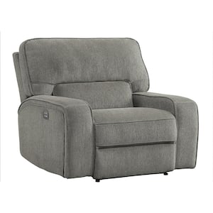 Amite Mocha Chenille Power Recliner with Power Headrest and USB Port