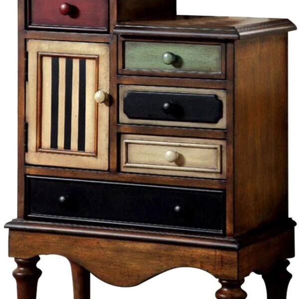 Furniture of America Circo Vintage Style Storage Chest Antique Walnut