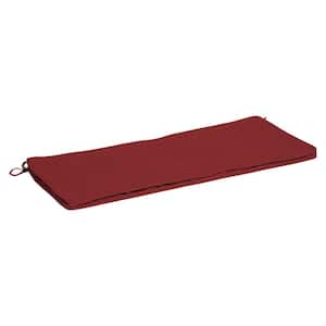 ProFoam 18 in. x 46 in. Outdoor Bench Cushion Cover in Ruby Red Leala