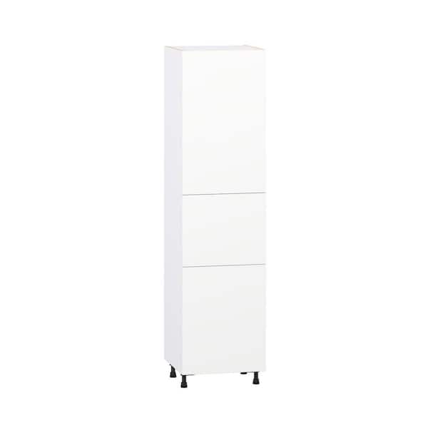 Timberline 24 in. W x 24 in. D x 94.5 in. H Assembled Slab Pantry Kitchen Cabinet in Bright White