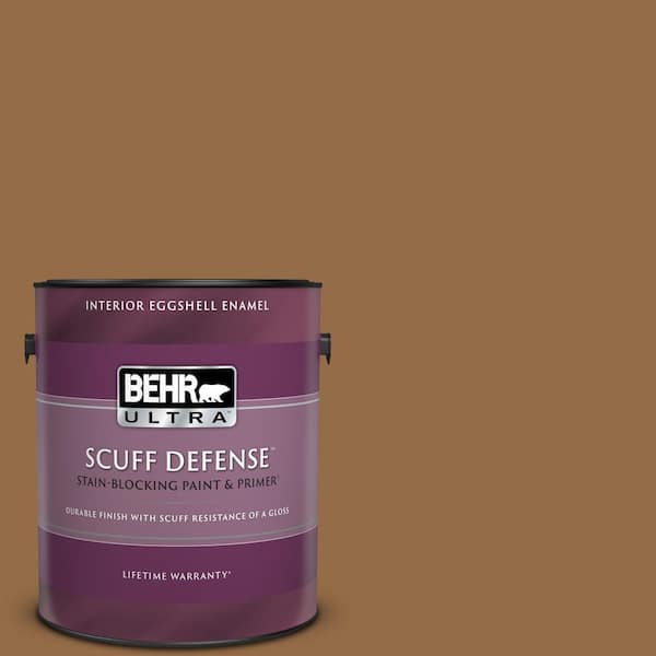 BEHR ULTRA 1 gal. #S260-7 Nugget Gold Extra Durable Eggshell Enamel Interior Paint & Primer