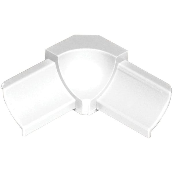 Schluter Dilex-PHK Bright White 1/2 in. x 1 in. PVC 90 Degree Inside Corner
