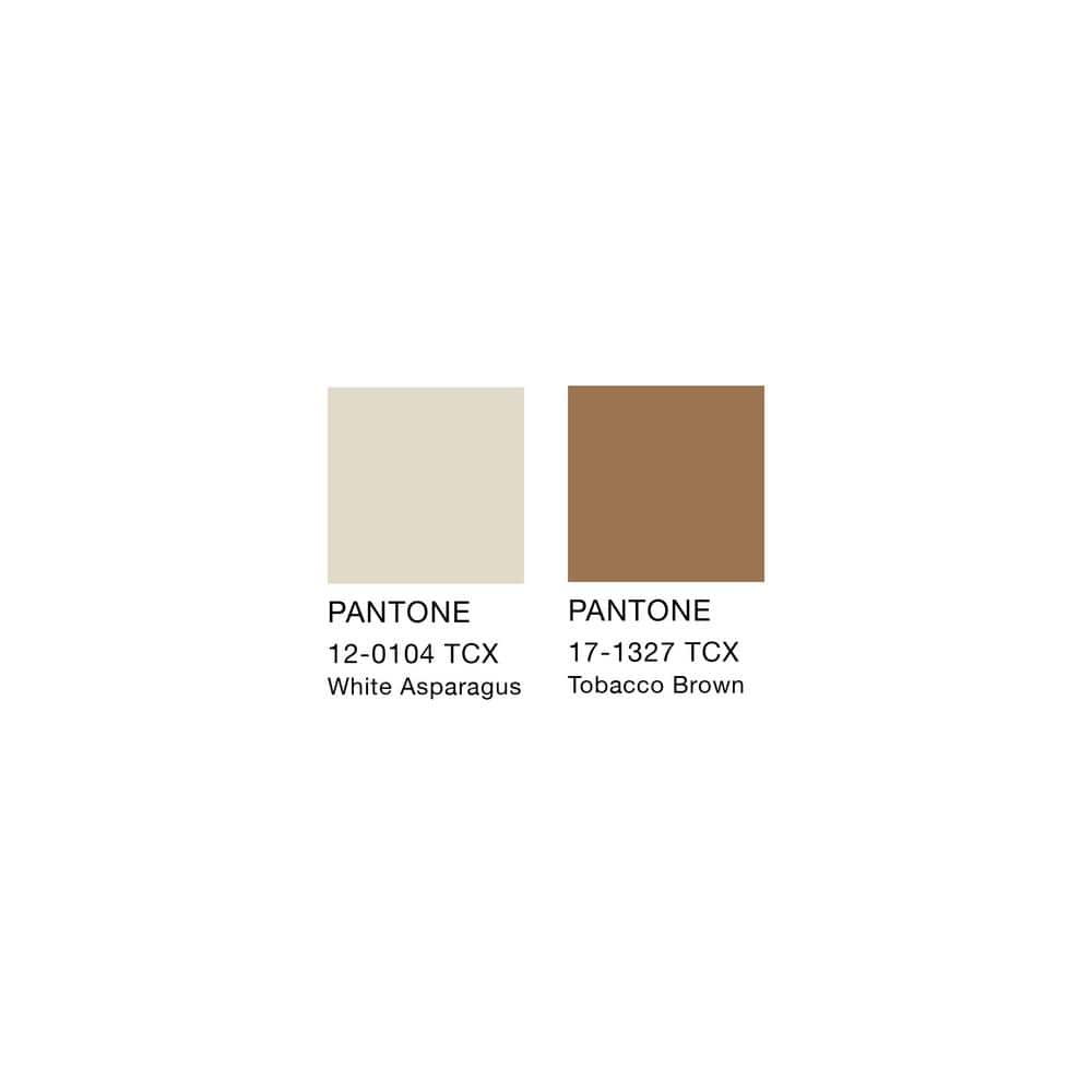 Ivory and Brown High Pile Polyester Area Rug, 5'3" x 7'