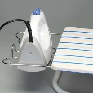 White Table Top Ironing Board with April Stripe Cover