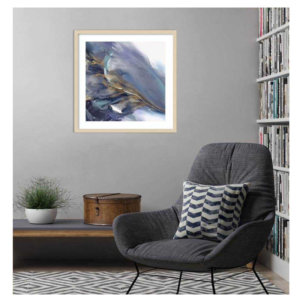 Water Wonder Abstract Expressionism Giclee Print with Natural Frame