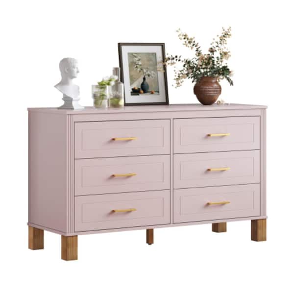 47.24 in. W x 17.72 in. D x 29.92 in. H Bathroom Pink Linen Cabinet