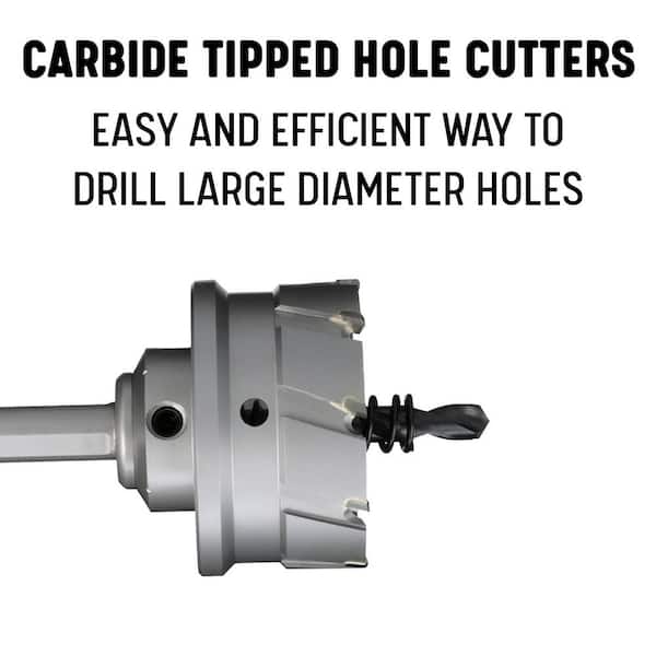 Drill America 2 in. Carbide Tipped Hole Cutter with 3/16 in. D of