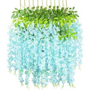 3.7 ft. Light Blue Artificial Other Wisteria Flowering Plants