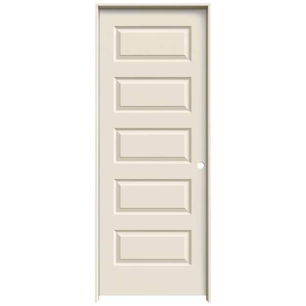 30 in. x 80 in. Rockport Primed Left-Hand Smooth Molded Composite Single Prehung Interior Door