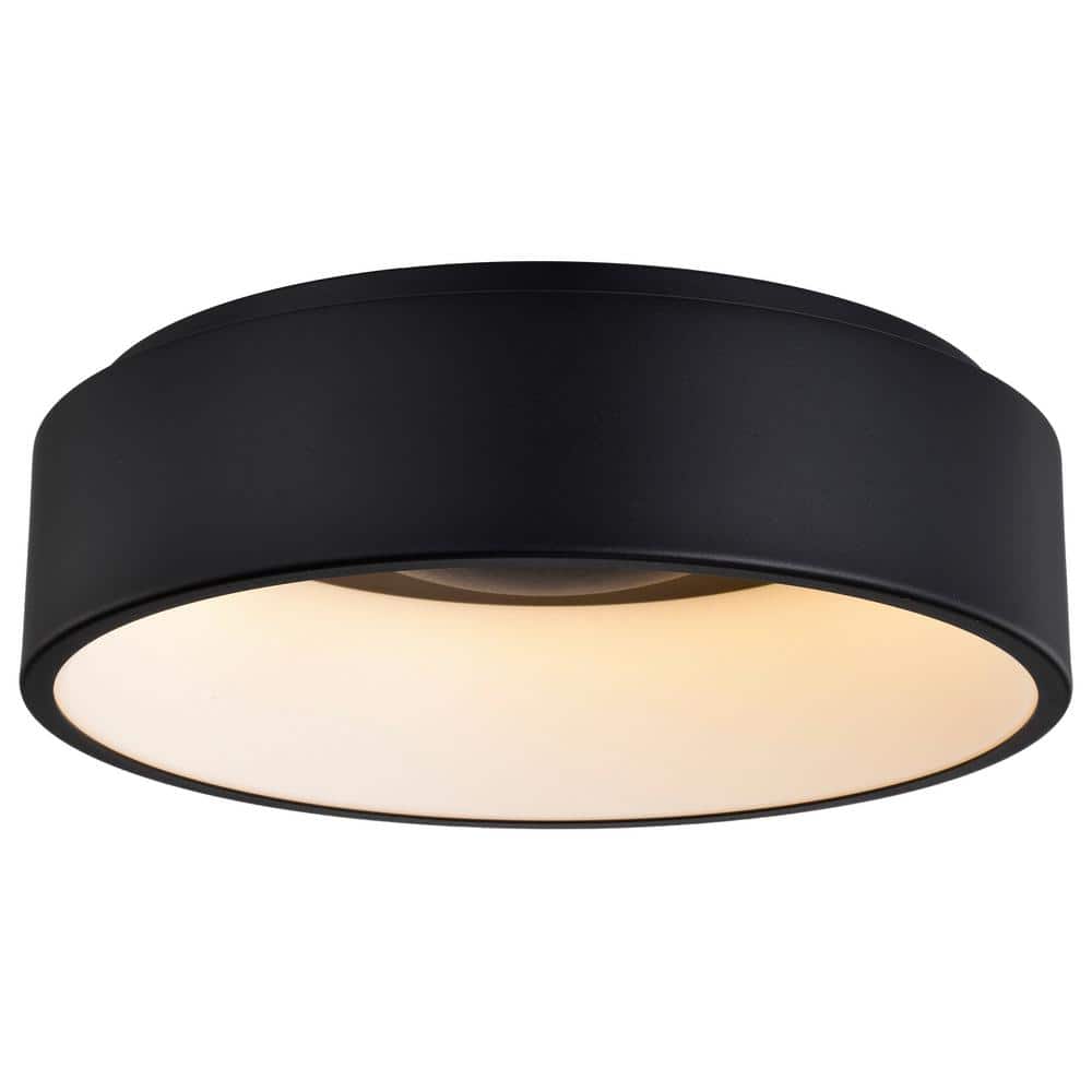 Orbit Modern Black Acrylic LED Flush Mount Light