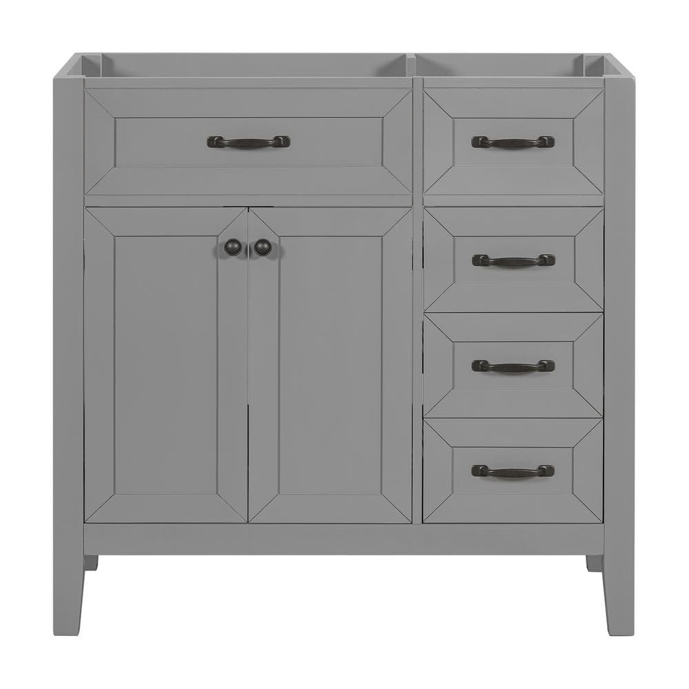 Zeus & Ruta 35.5 In. W X 17.5 In. D X 35 In. H Bath Vanity Cabinet ...