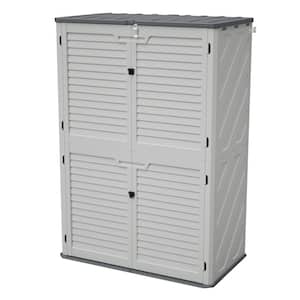 Sizzim 4.3 ft. W x 2.4 ft. D Plastic Shed with Double Door (9.5 sq