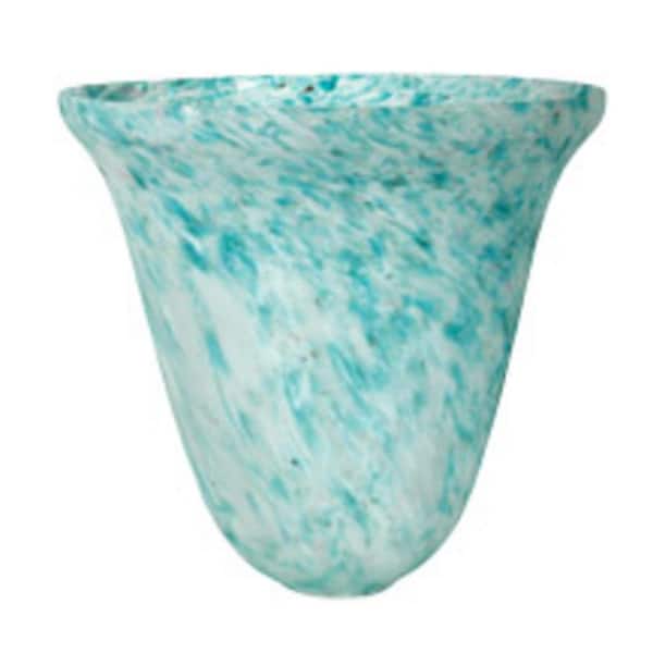 Dapple 9.5 in Blue Colorful Glass Novelty Shade with no Fitter