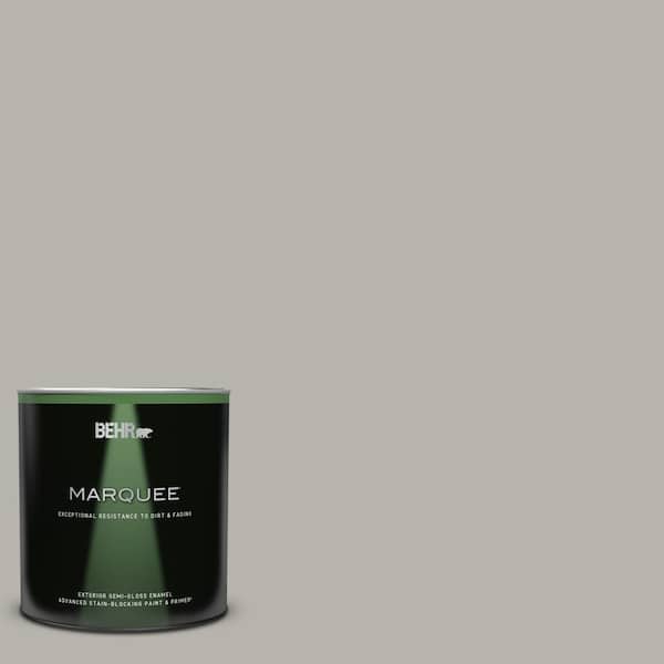 BEHR MARQUEE 1 qt. #PPU24-11 Greige Semi-Gloss Enamel Exterior Paint & Primer