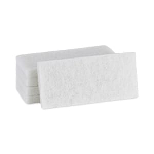 4 in. x 10 in. White Light-Duty Sponge Pad (20-Carton)