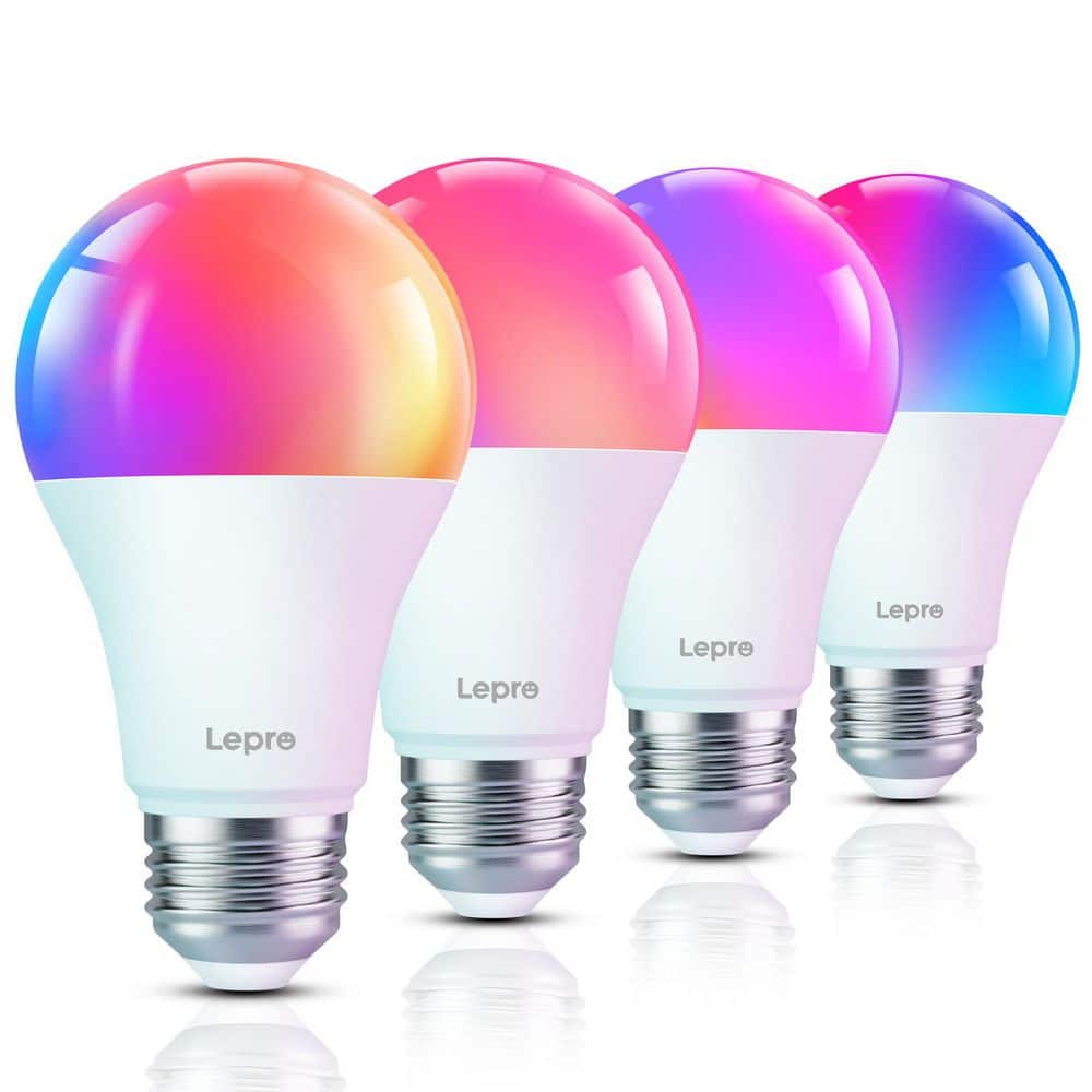60-Watt Equivalent A19 2.4G WiFi Color Changing A-Shape AI Smart LED Light 