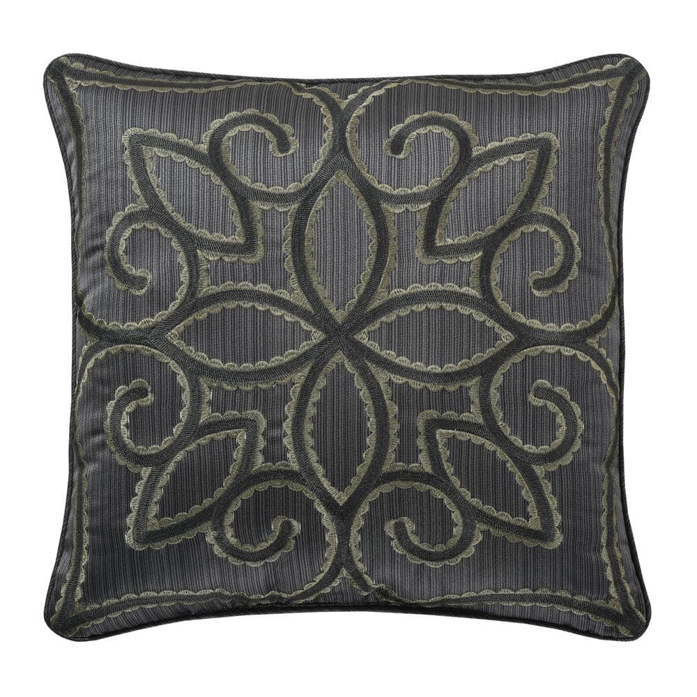 Darwin Charcoal Charcoal Polyester 18 x 18 in. Square Decorative Throw Pill