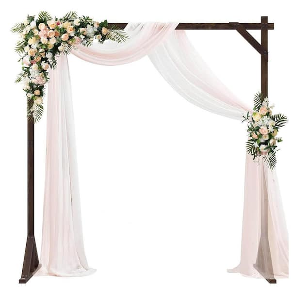 86.4 in. x 85.2 in. Wooden Wedding Arch Square Wood Arches Arbor