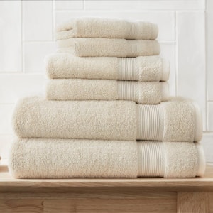 6-Piece HygroCotton Bath Towel Set in Oatmeal