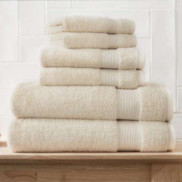 StyleWell 6-Piece HygroCotton Bath Towel Set in Oatmeal