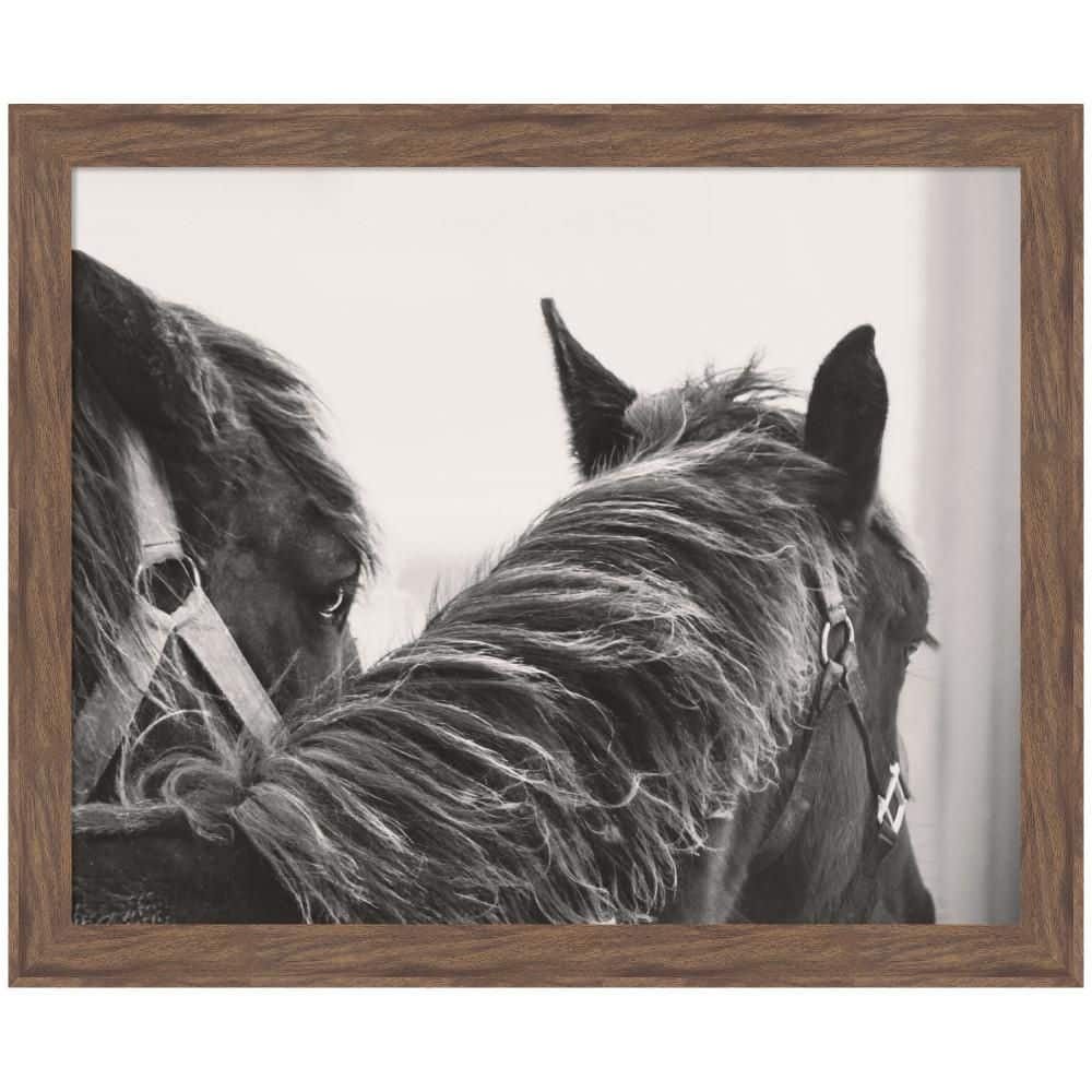 "Woodgrain ""Black Horses"" by Emiko and Mark Franzen F2 Images Horse Framed Art Print 34 in. x 42 in." price history on PriceWatchPro