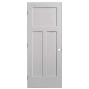 32 in. x 80 in. 3-Panel Winslow Right-Hand Hollow Core Silver Bullet Molded Composite Single Prehung Interior Door