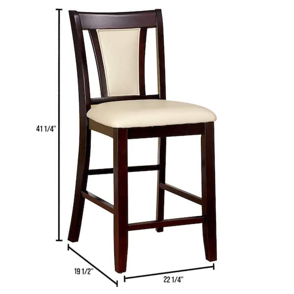 Brent II Counter Ht. Chair in Dark Cherry finish