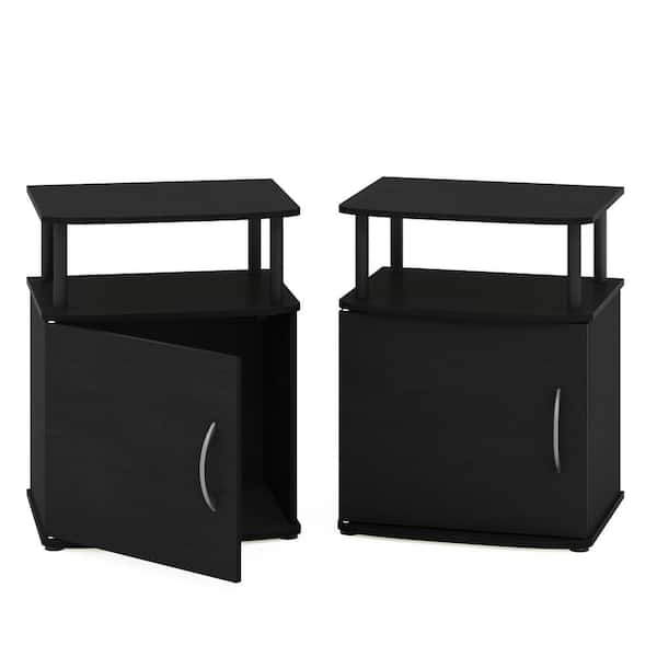 Furinno Tidur Black 18.89 in. W Nightstand (Set of 2)