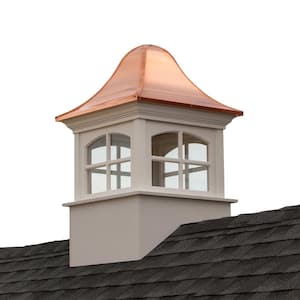 Greenwich 26 in. x 26 in. x 41 in. Vinyl Cupola with Copper Roof