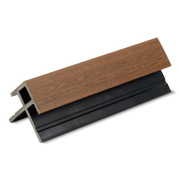 Unbranded 3.9 in. x 3.9 in. x 12 ft. Tiger Eye Soar End Trim (Horizontal) Composite Siding Board