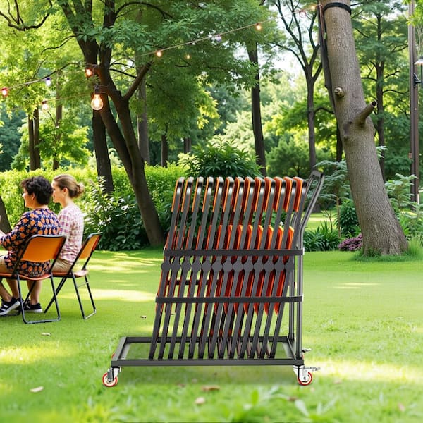SKYSHALO Folding Chair Rack, 300 lbs. Load, L-Shaped Vertical