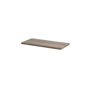 LITE 23.6 in. x 9.8 in. x 0.75 in. Driftwood MDF Decorative Wall Shelf without Brackets