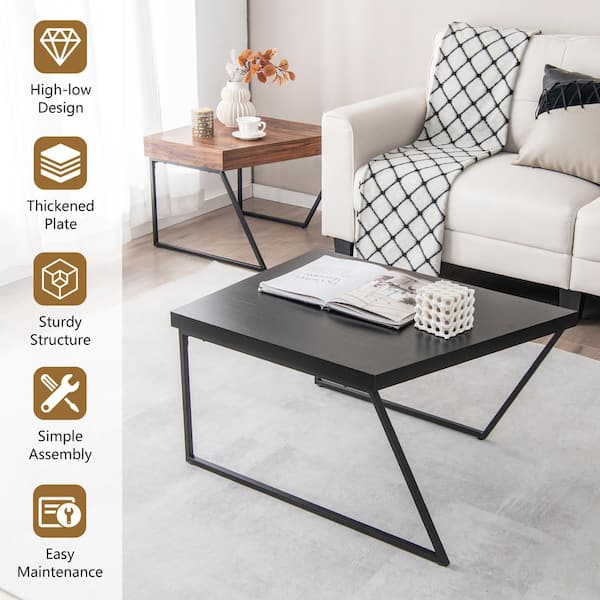 Simple Modern Living Room Double Coffee Table 47undefined22.8Inch