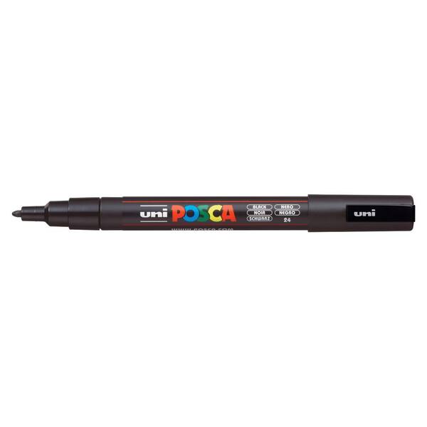 Geweldig bovenste Tweede leerjaar POSCA PC-3M Fine Bullet Paint Marker, Black 076879 - The Home Depot