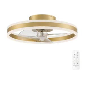 Preen 20 in. Integrated LED CCT Indoor Gold Ceiling Fan