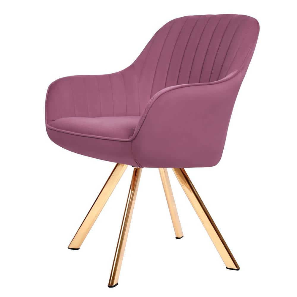 JEAREY Pink Modern Swivel Arm Accent Chair Study Armchair With Metal   Pink Accent Chairs E21zy Hd Pk 64 1000 