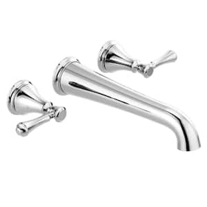 Cassidy 2-Handle Wall-Mount Tub Filler Trim Kit in Chrome (Valve Not Included)