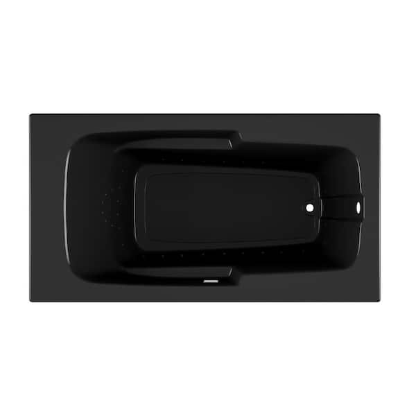 JACUZZI CETRA 60 in. x 32 in. Rectangle Pure Air Bathtub with Right Drain in Black