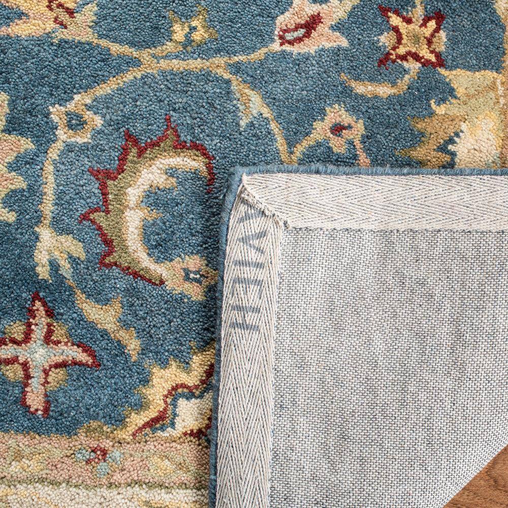 Antiquity Blue and Beige Wool Tufted Area Rug