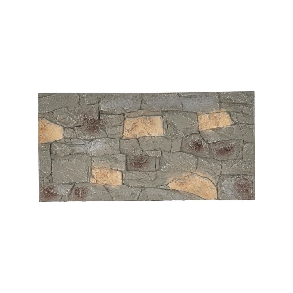 stone-ga.様 FUFU&GAGA 23.6 in. W x 47.2 in. L Slate Grey Faux Stone Siding B2