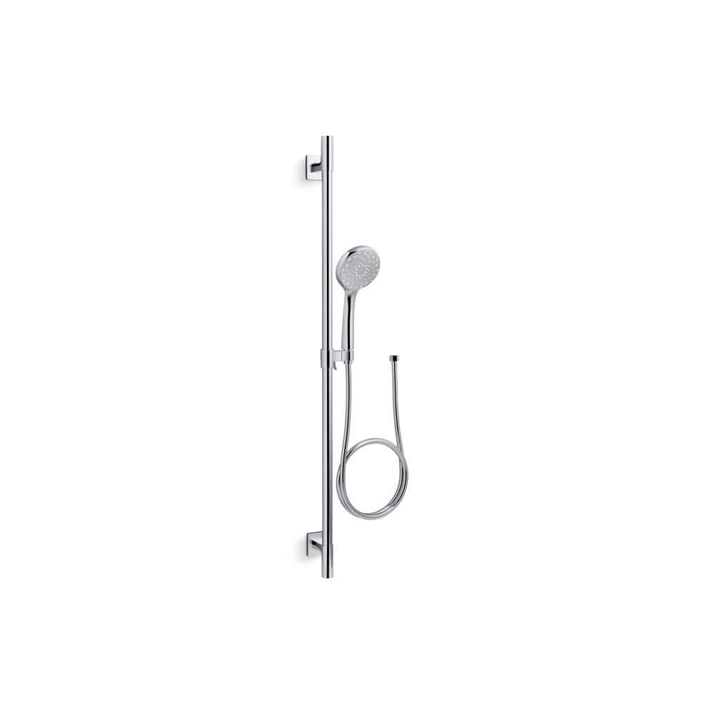 Awaken B110 36 in. Premium 4-Spray Wall Mount Handheld Shower Head with 2.5 GPM in Polished Chrome price history on PriceWatchPro