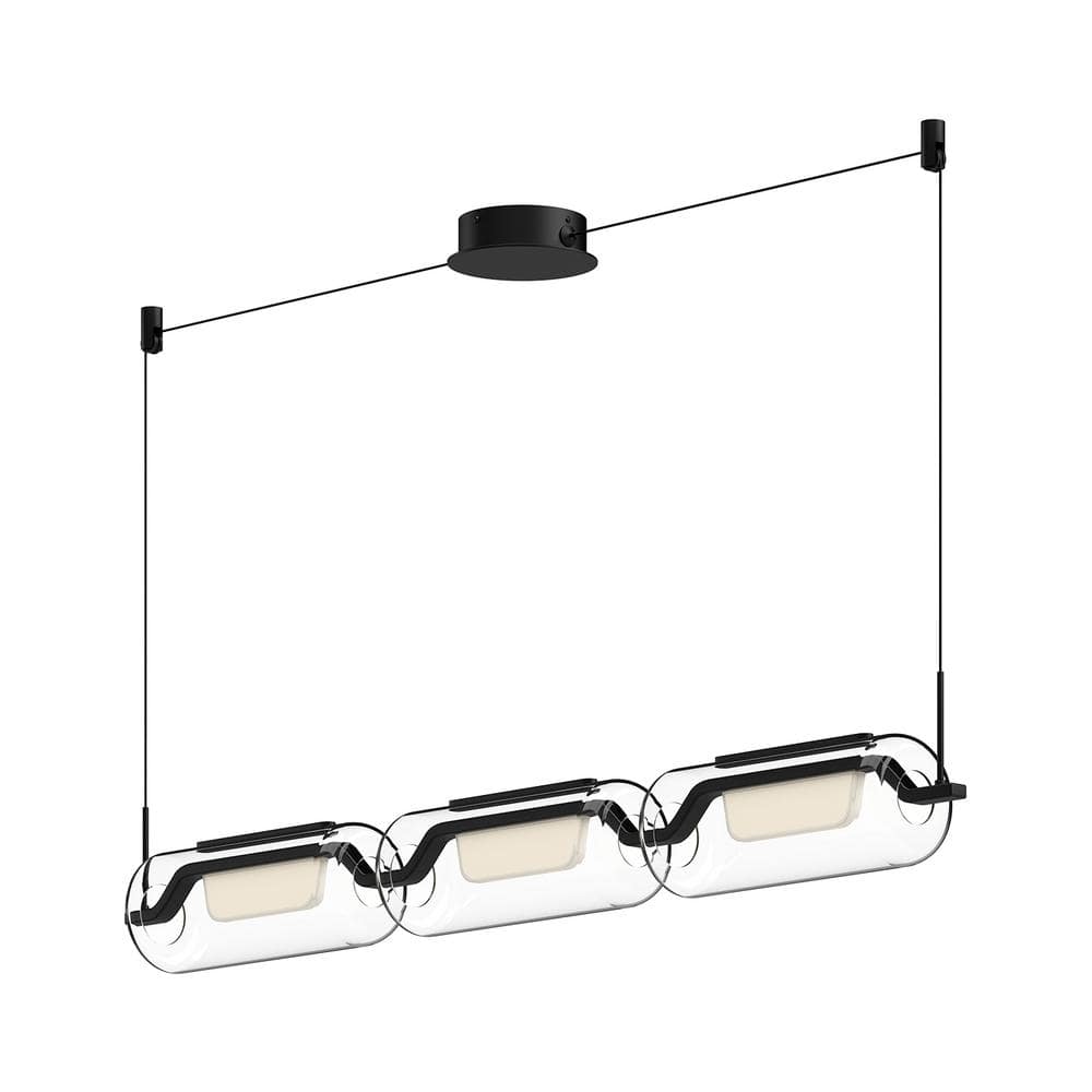 Hilo 43 in. 1 Light 29-Watt Black Integrated LED Pendant Light price history on PriceWatchPro