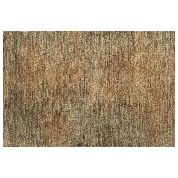 Dream Shag Premium Machine Washable Abstract ADS794 Terracotta 3 ft. x 4 ft. Area Rug