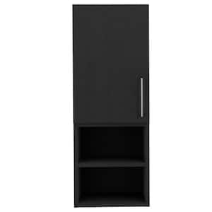 9.80 in. x 11.80 in. Rectangular Black Surface Mount Medicine Cabinet without Mirror