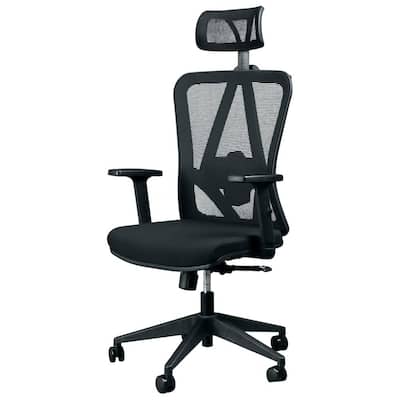 Black Amamedic Ergonomic Synthetic Leather office Chair