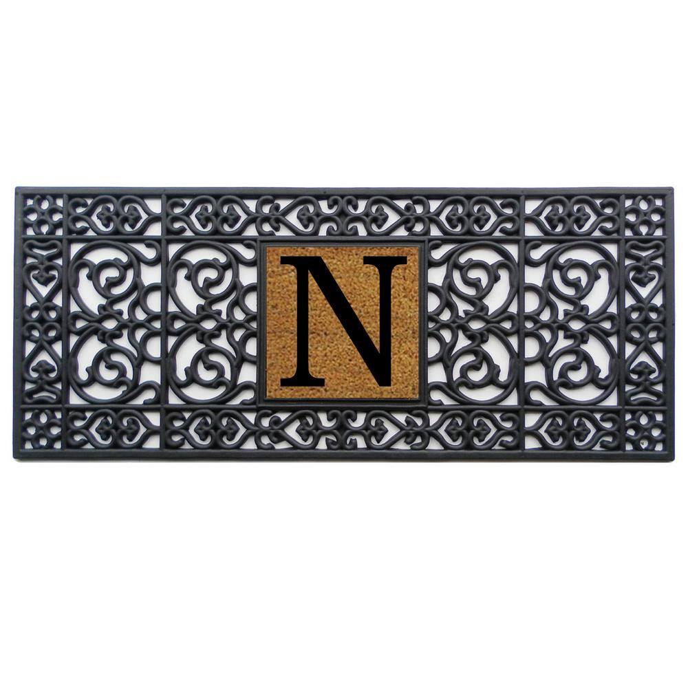 17 in. x 41 in. Rubber Monogrammed N Door Mat price history on PriceWatchPro